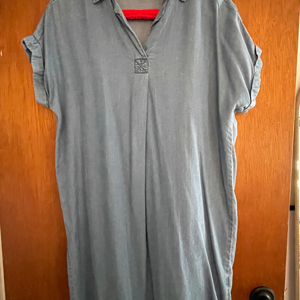 Casual Denim Short Sleeve Dress